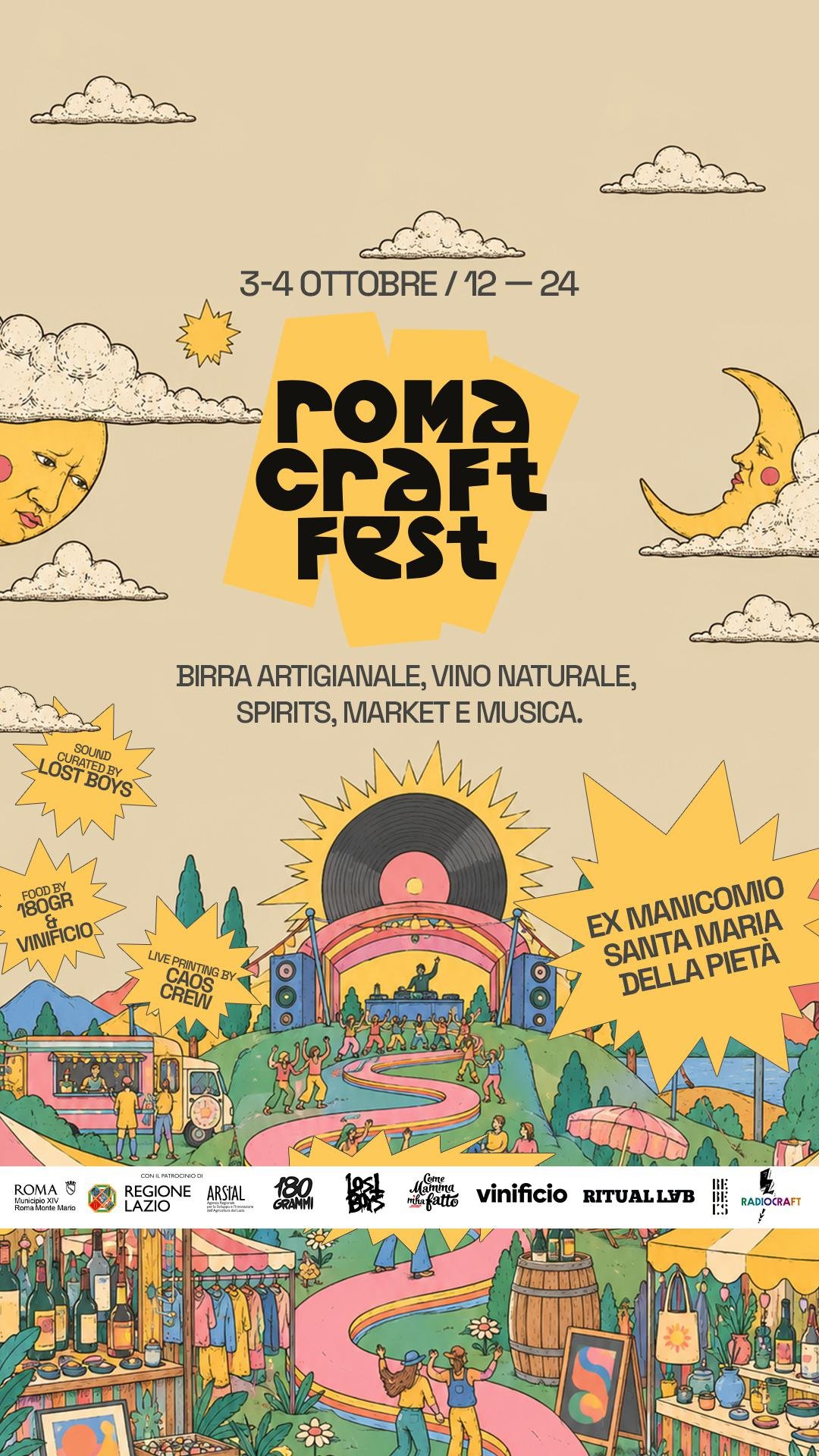 La locandina del Roma Craft Fest 2026 all'ex manicomio Santa Maria della Pietà