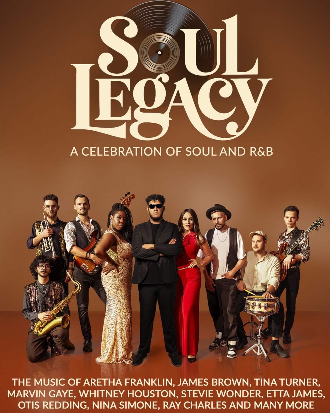 Locandina ufficiale di Soul Legacy, A Celebration of Soul and R'n'B, al Teatro Italia di Roma il 25 ottobre 2026